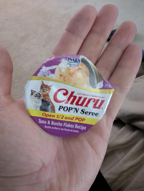 INABA Churu Pop'n Serve Tuna Variety Grain-Free Lickable Cat Treats, 1. ...