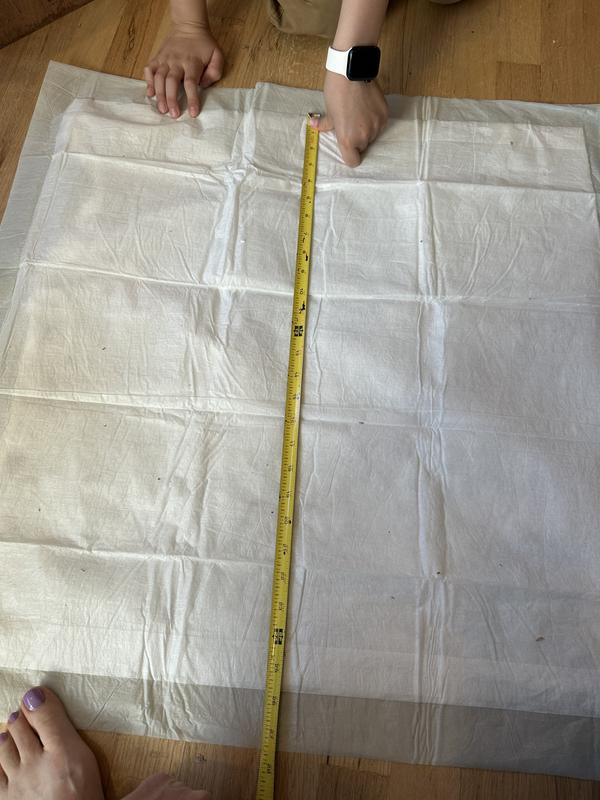 Total actual pee pad width 26”
