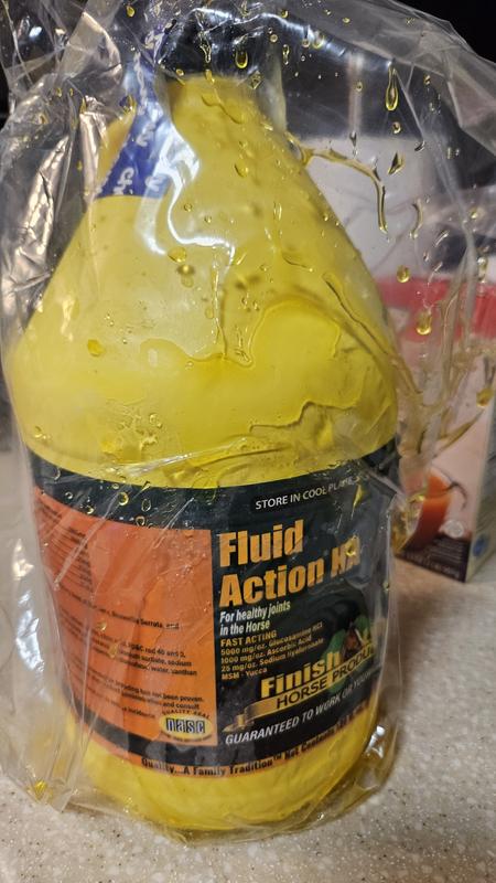 Liquid from broken cap