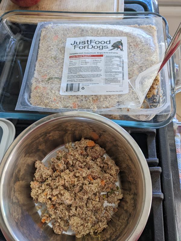 JUSTFOODFORDOGS Large Breed Support Beef & Brown Rice Fresh Frozen