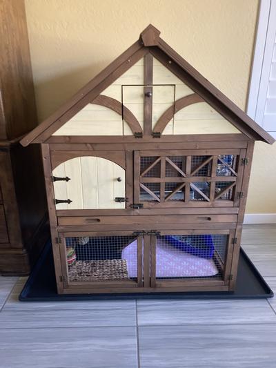 merry products tudor decorative rabbit hutch