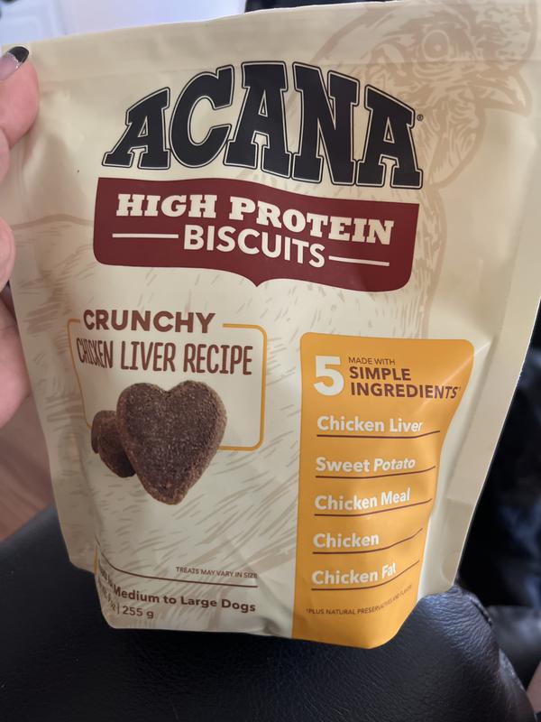 ACANA High-Protein Biscuits Grain-Free Chicken Liver Recipe Med/Large ...