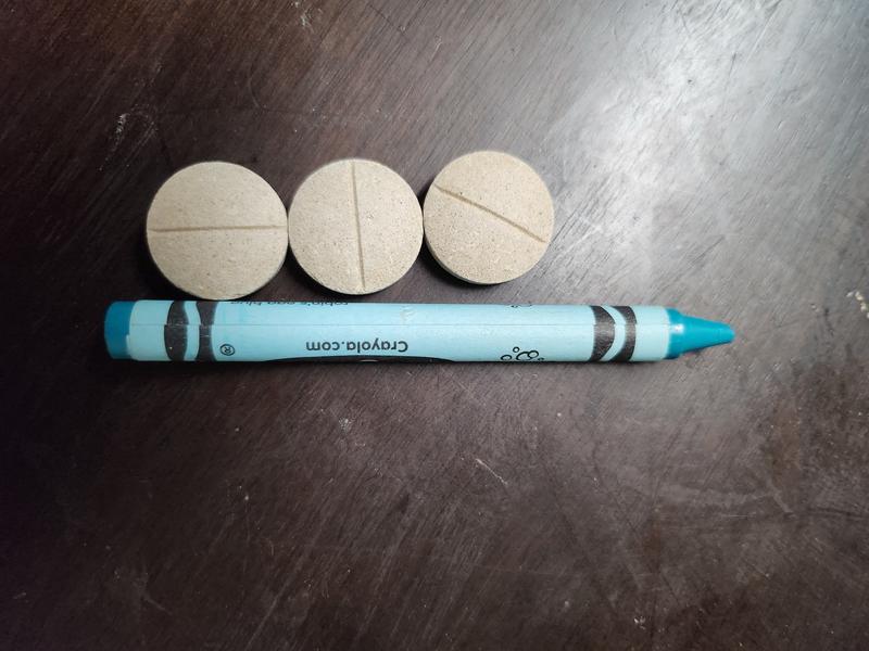 Crayon for size reference