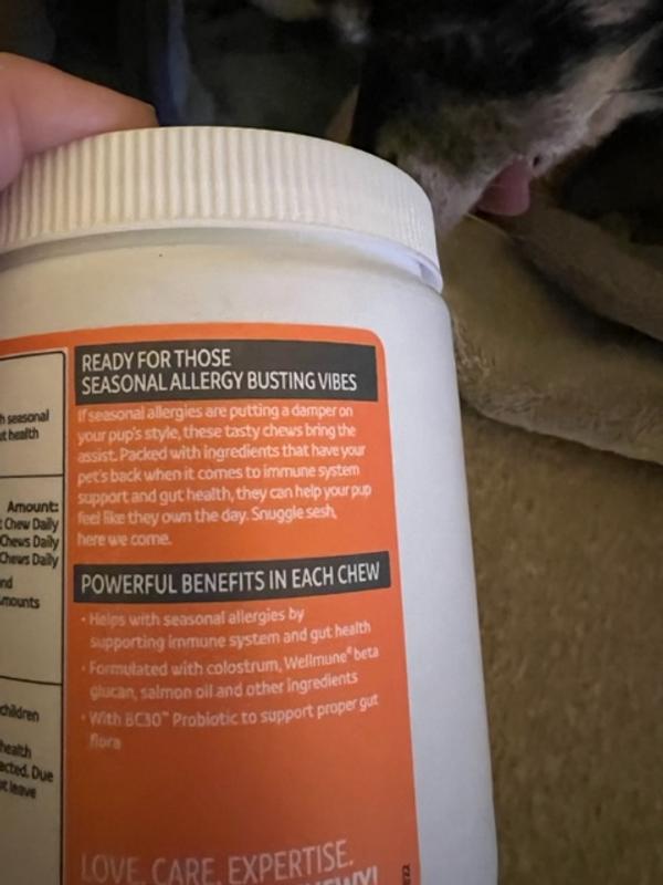 VIBEFUL Allergy & Immune Support Salmon Flavored Soft Chews Allergy & Immune Supplement for Dogs