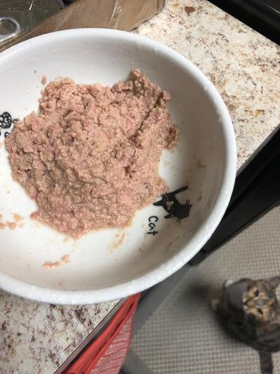 after adding 2 tbsp of hot water and mixing it up
