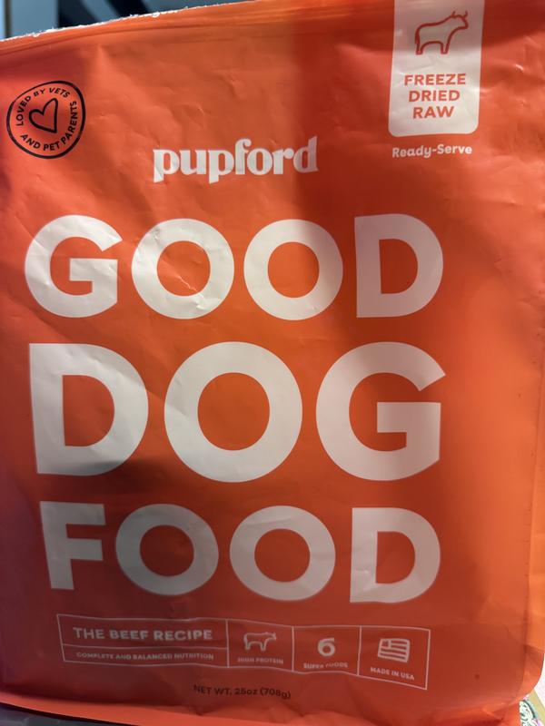 Pupford Good Dog Food Beef Recipe Freeze-Dried Dog Food