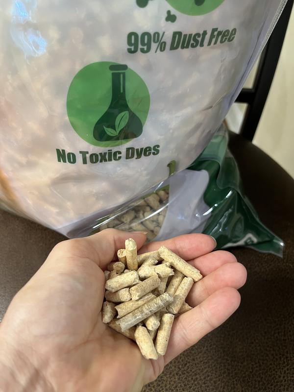 Pine shavings are made into absorbable pellets.