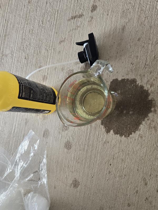 Fly spray I was able to salvage from plastic bags.