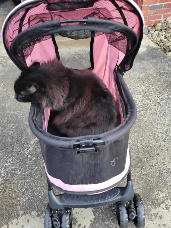 PET GEAR Happy trails NoZip Pet Stroller, Pink Diamond