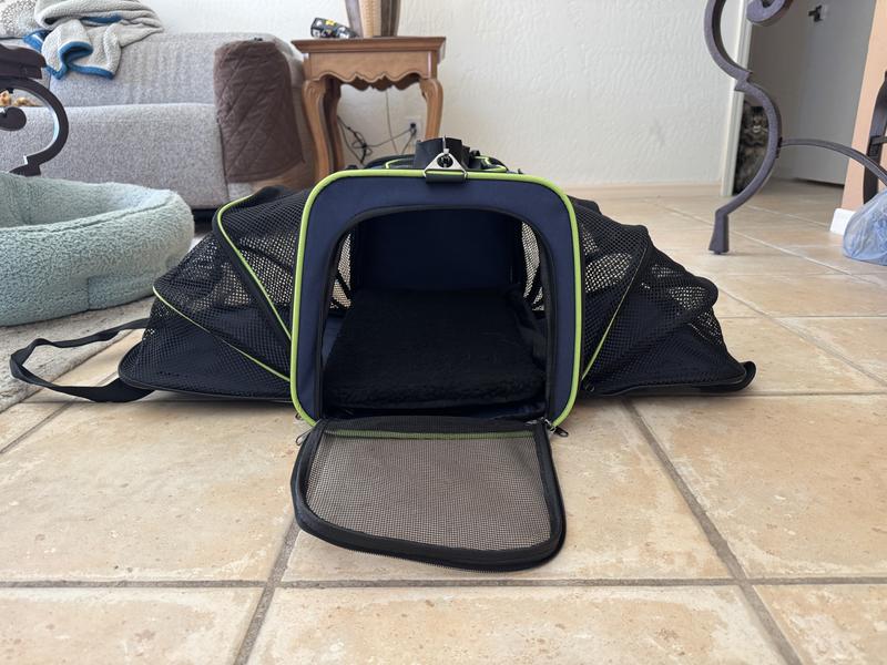 Carrier completely assembled and folded out.