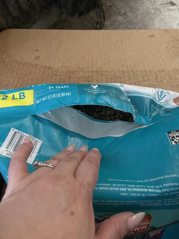 Opening at the bottom of the bag