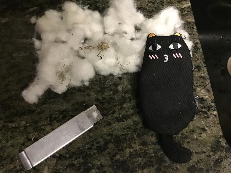 Where’s the catnip? Oh, wait - I see a tiny sprinkle… Sheesh.