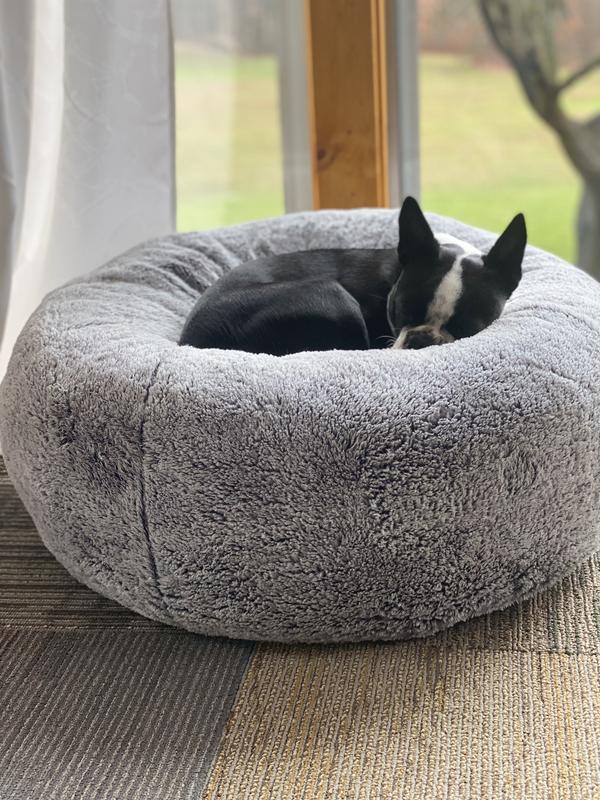 Discontinued FRISCO Plush Pouf Cat & Dog Bed, Medium