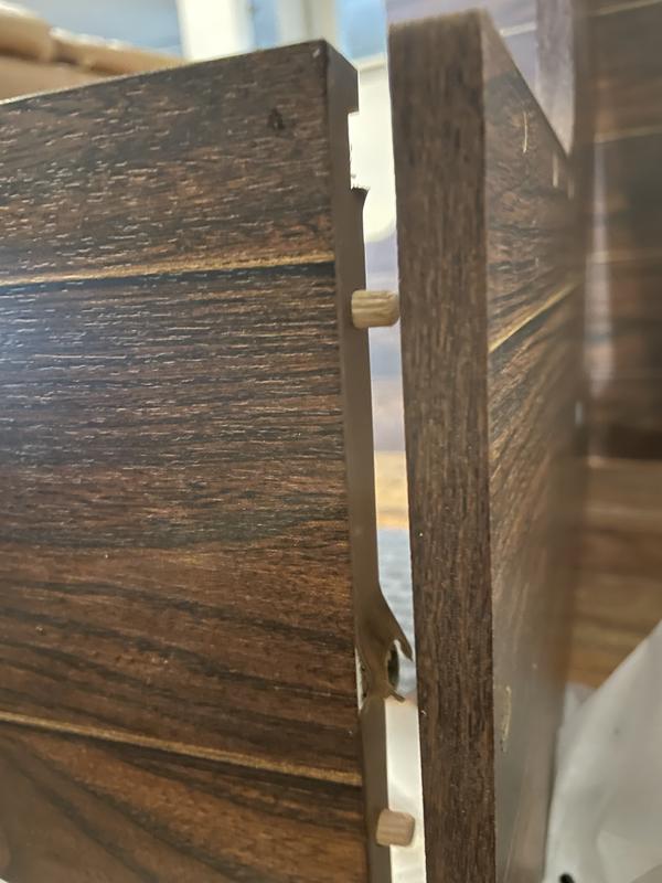 Bolt pulls the threaded pieces out for he panel instructions say to bolt into