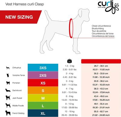 CURLI Clasp Vest Air-Mesh Dog Harness, Ruby, X-Large - Chewy.com