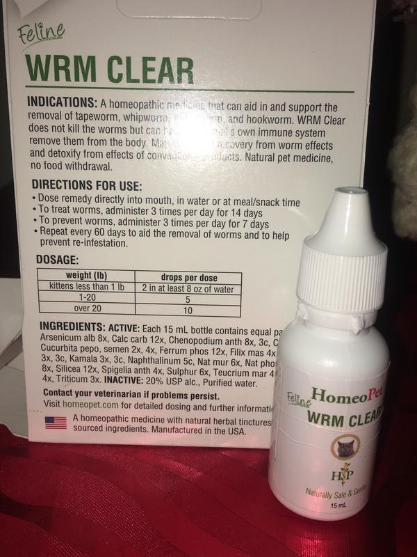 Homeopet wrm clear outlet reviews for cats