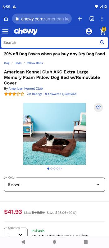 American Kennel Club Memory Foam Sofa Bed Tan