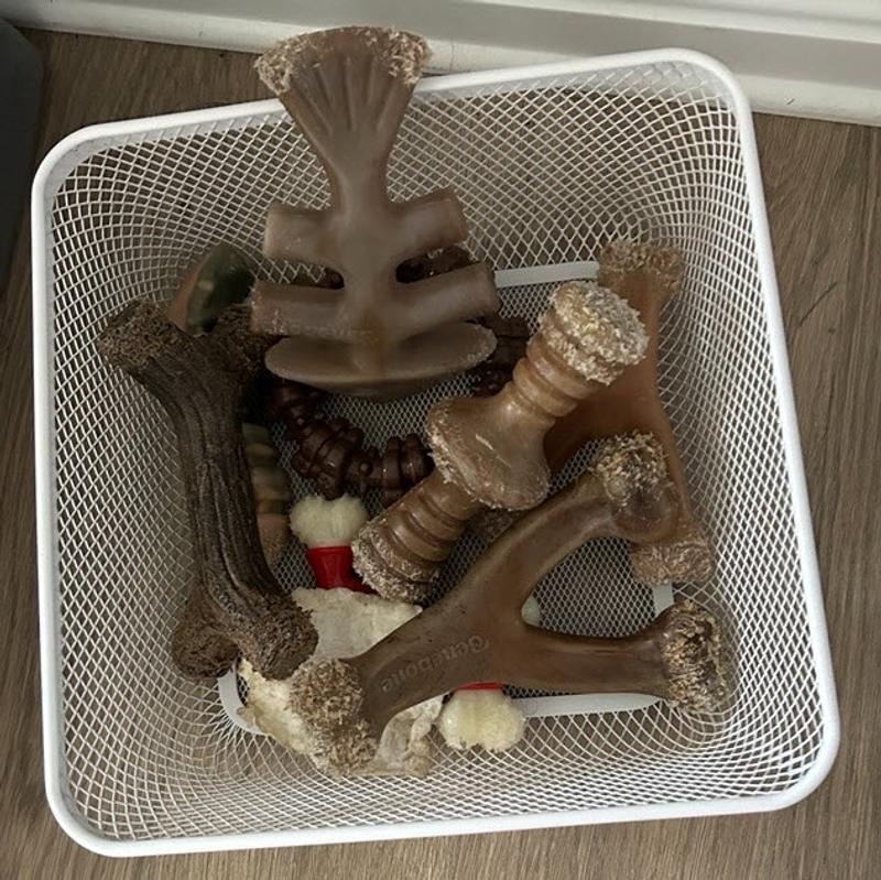 Benebone 4-pack Benebone Rubber Bone/Wishbone Bacon Dog Chew Toys