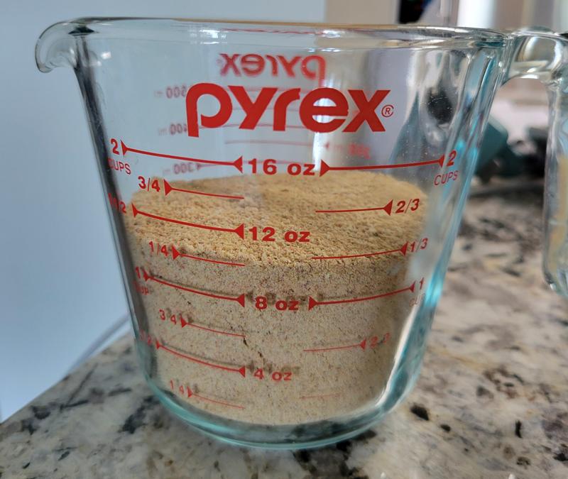 Dust from 15-lb bag of litter= 1.25 cups