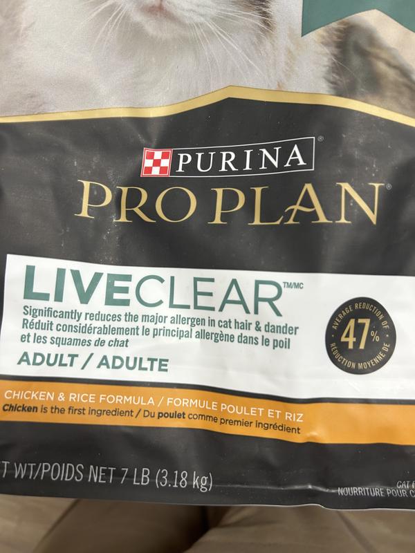 PURINA PRO PLAN LIVECLEAR Adult Indoor Formula Dry Cat Food, 3.2