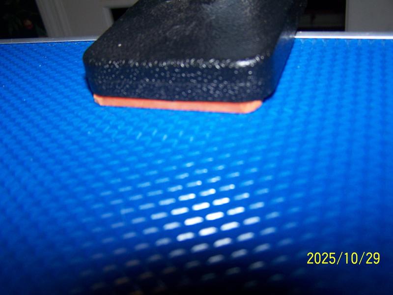 gasket material under the foot - cut to fit for better grip