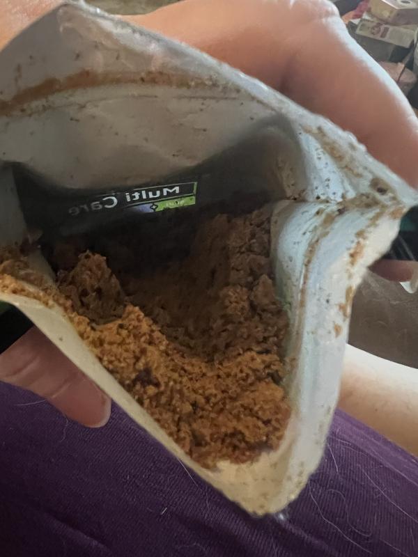 Pulverized chews.