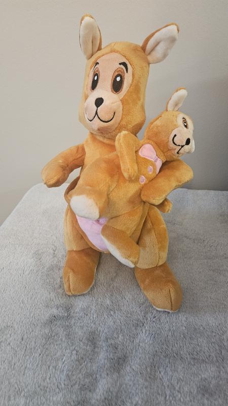 Frisco Valentine Kangaroo & Joey Plush Squeaky Dog Toy