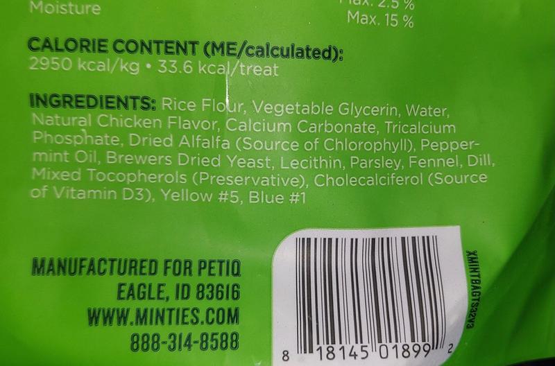 MInties now have 2 Artificial Dyes