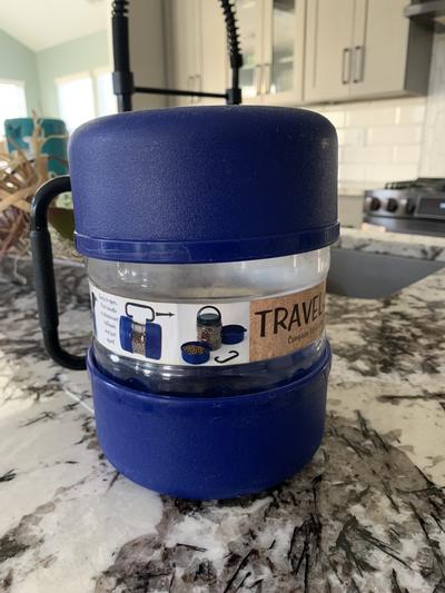 GAMMA2 Travel tainer Complete Dog Cat Feeding System Blue