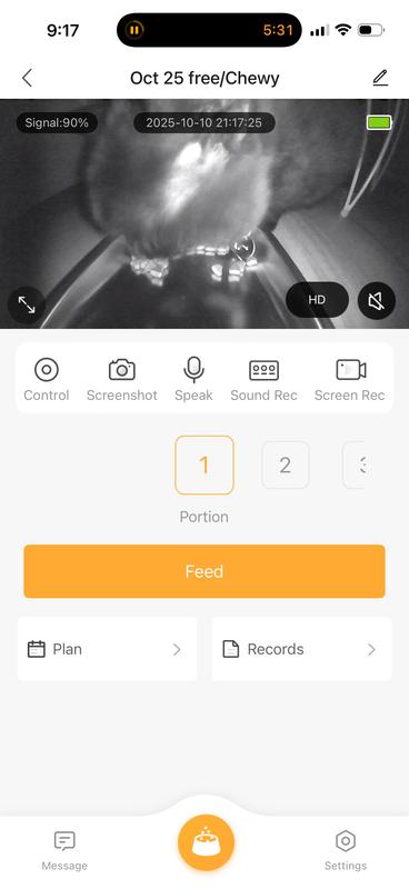 The camera is also adjustable from the app! Really awesome features!