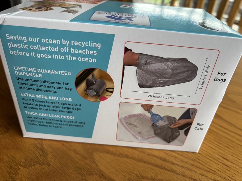 Hippo SakExtra Large Pet Poop Bags With Dispenser, Made