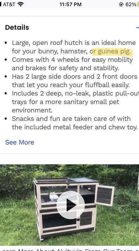 Described as suitable for guinea pigs.