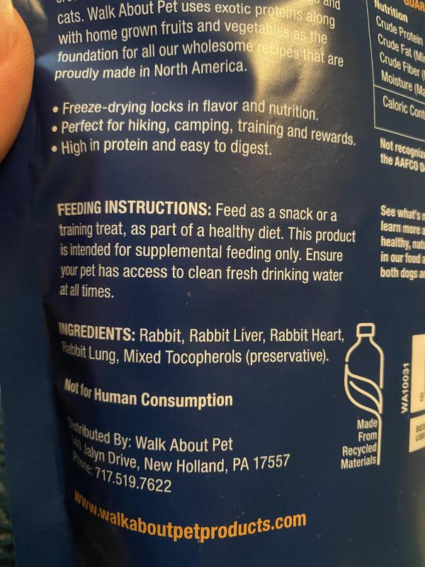 Walk About Freeze Dried Rabbit Dog Treats Walk About Freeze Dried Rabbit Dog Treats