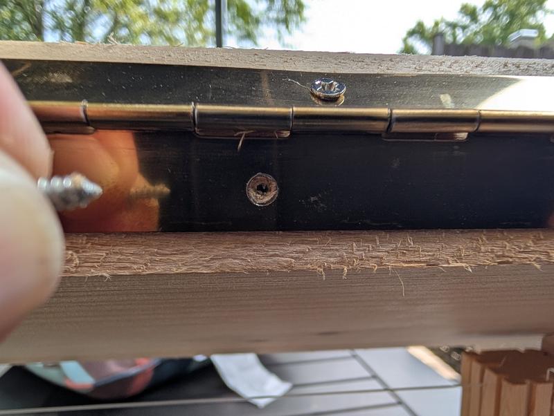 Screws for hinge don't tighten as the holes are oversized