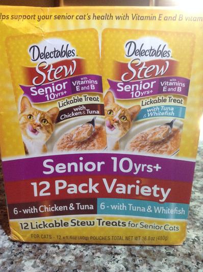 Hartz Delectables Lickable Treat Stew for Senior 10+ Variety Pack Lickable Cat Treats