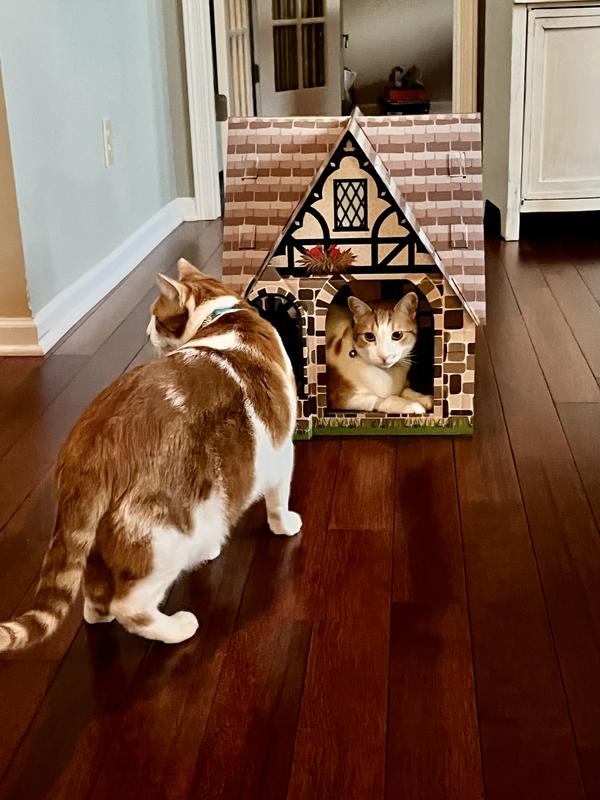 FRISCO Tudor House Cardboard Cat House