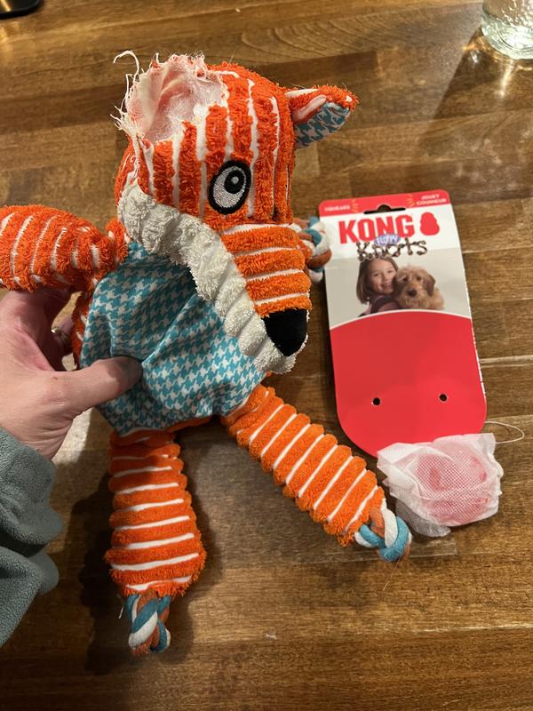 KONG Floppy Knots Dog Toy Fox Small Medium Chewy