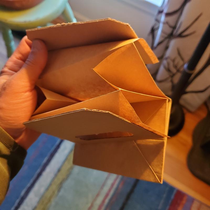 The shape of the bag makes it tear easily.