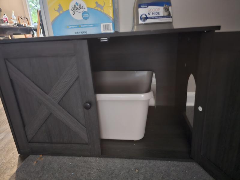 Out of Stock - FEANDREA Furniture Style Barn Door End Table Cat Litter ...