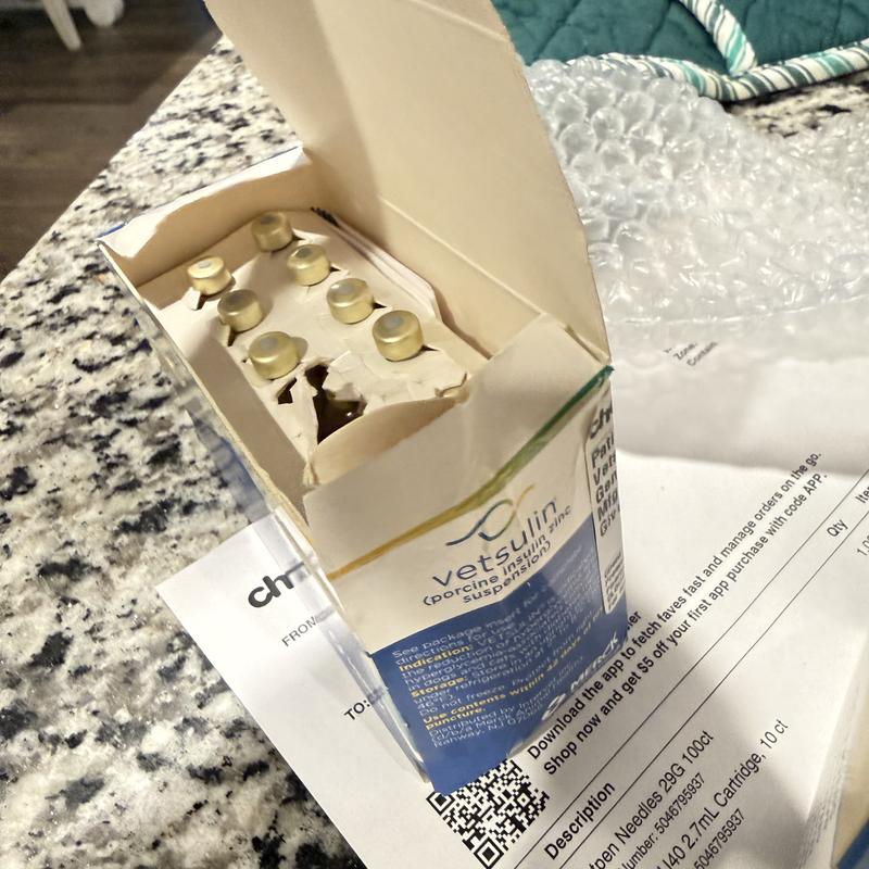 side was crushed. side was opened