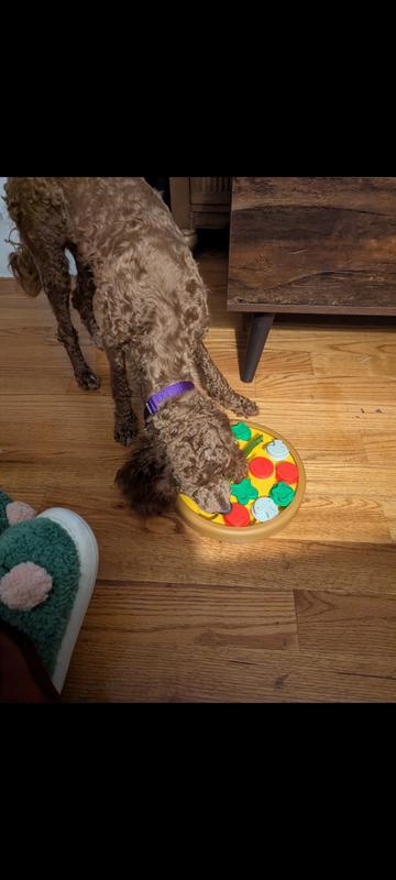 She'll even put her other treats (here's some celery!) on it because she enjoys it so much