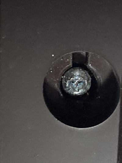 Stripped screw.