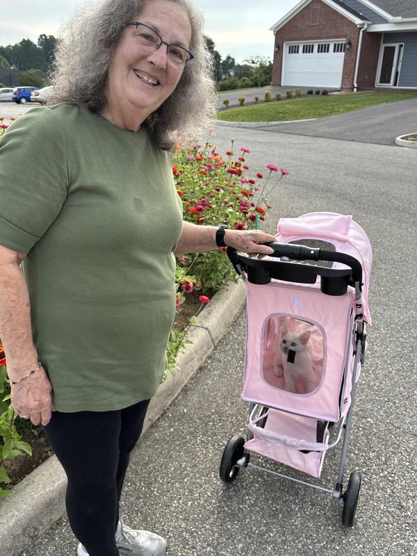 TRIXIE Foldable Cat & Dog Stroller, Black - Chewy.com