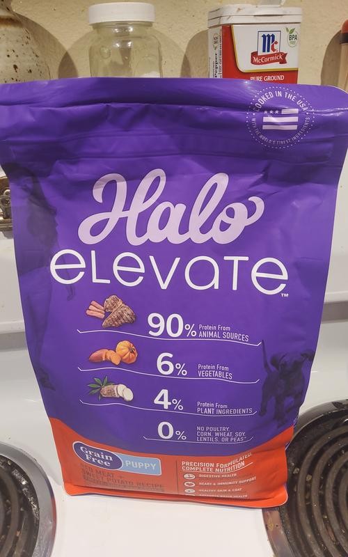 HALO Elevate Puppy Formula Grain Free Red Meat Recipe Dry Dog Food