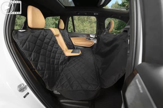 Plush Paws Custom Dog Seat Cover Center Console Access Removable Hammock - Waterproof Nonslip Silicone Backing for Cars