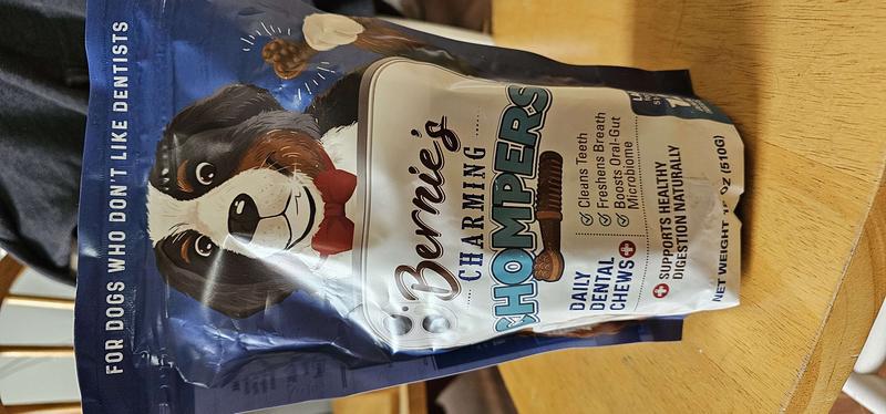 Bernie's Charming Chompers Daily Dental Chews Large Dog Treats, 12 count