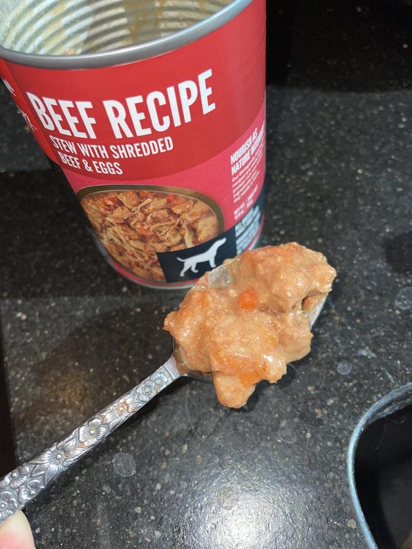 You can see chunks of carrots and meat!