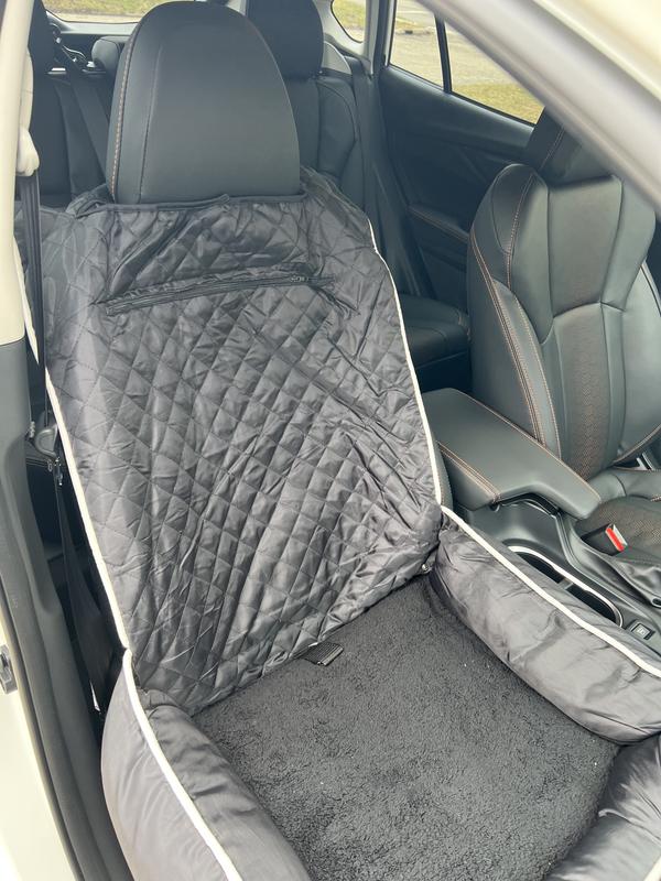 PetBed2Go Grey Large Pet Bed Cushion & Car Seat Cover 52x20x7