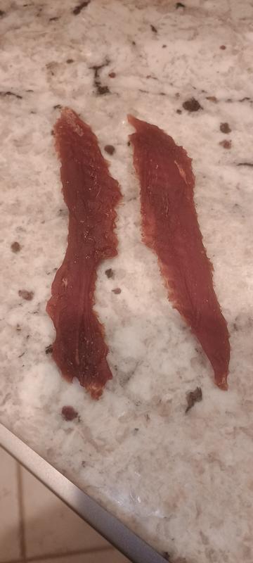 The size of human grade jerky