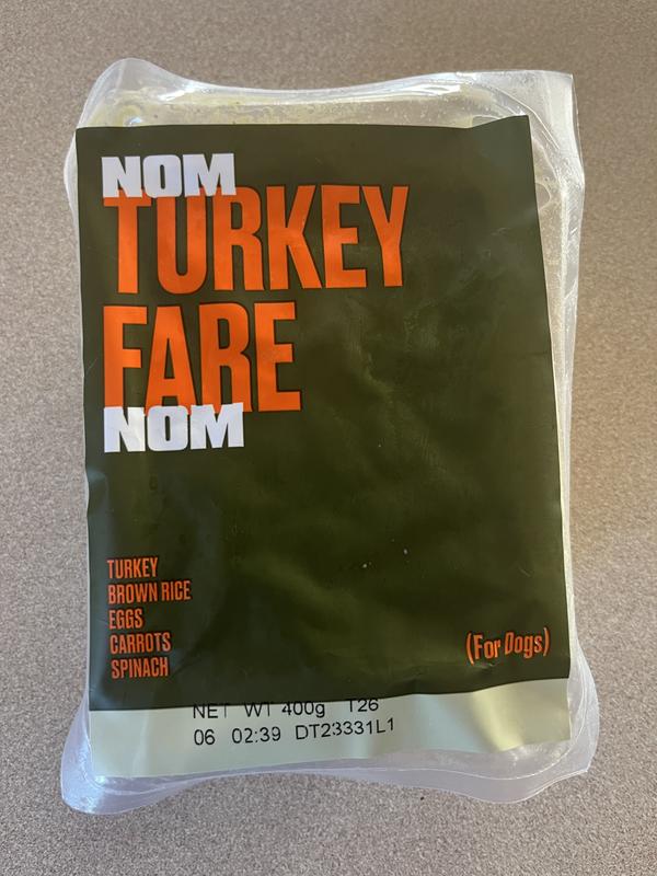 Nom Nom Freshly-Made Adult Grain-Free Combo Turkey Fare & Chicken Cuisine Frozen Dog Food, 8.8-oz pouch, case of 10